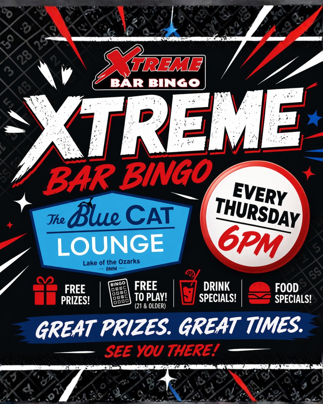 Xtreme Bar Bingo! at Blue Cat Lounge
