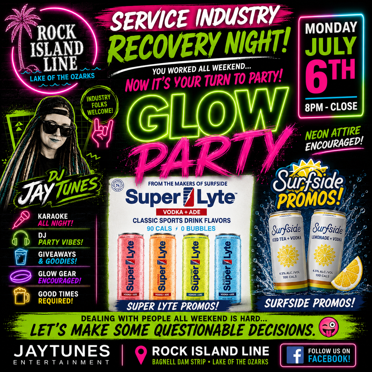 Service Industry Recovery Night at Rock Island!