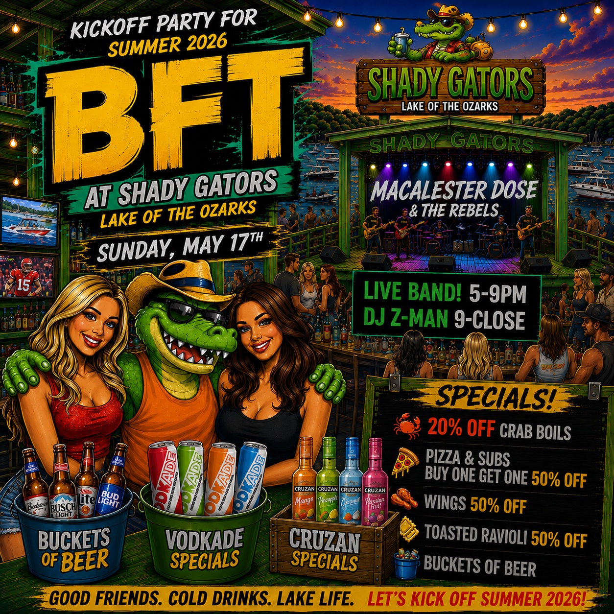 Summer Kickoff Party (BFT) @ Shady Gators  at Shady Gators